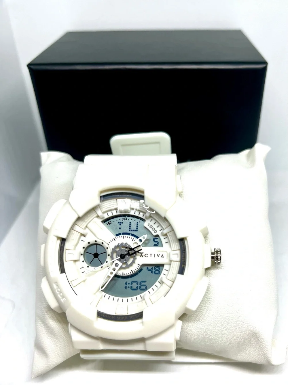 Activa White Sport Digital-Analog Watch, Men’s